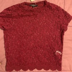 Forever 21 brand new red lace top
